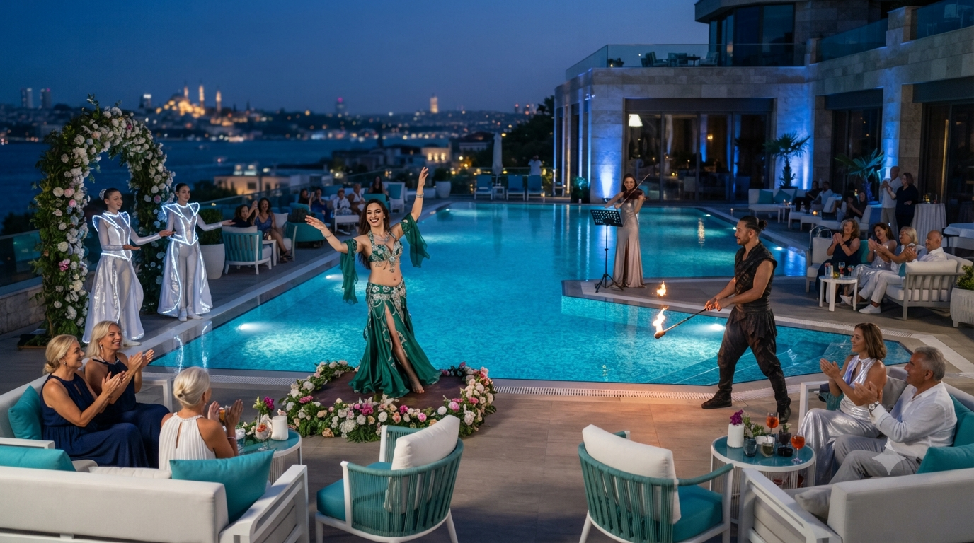 Senkronize Yüzme ve Havuz Başı Performansları